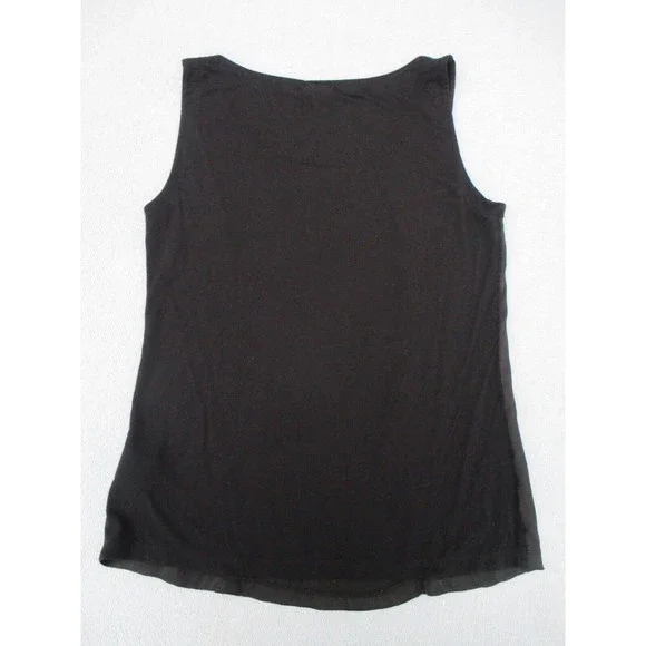 DKNY Sleeveless Tank Top Women's Size XS Silky Black Bodycon Y2K Business - Picture 11 of 14